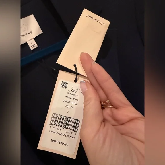 Cinq à Sept Tabitha Blazer in Navy Size 2 New With Tags - Picture 8 of 17